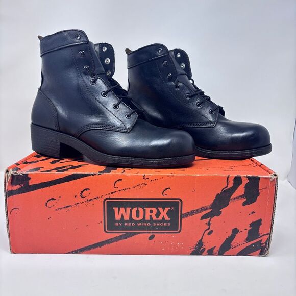 Worx 5121 Women’s Steel Toe Boots - Size 11 Black - Picture 1 of 8